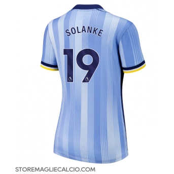 Tottenham Hotspur Dominic Solanke #19 Maglia Gara Trasferta Repliche 2024-25 Donna Maniche Corte